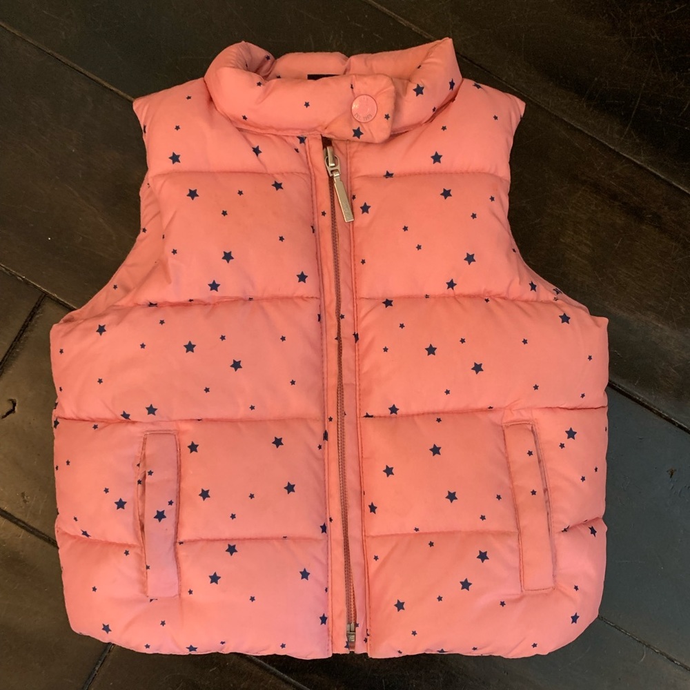 Baby Gap Pink Winter Puffer Vest Sz 18-24mos
